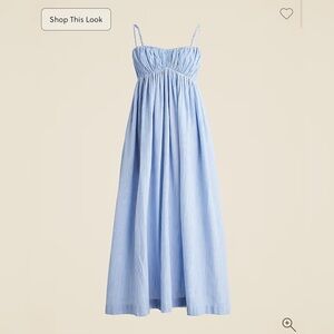 J. Crew Light Blue Striped Maxi Dress